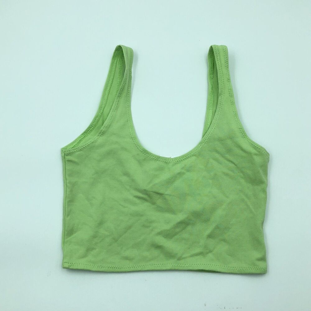 TopShop Scoop-Neck Cropped Sleeveless Knit Top 26G01TGRN Petite 2 NWT